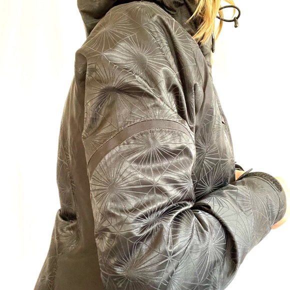 Spyder black starburst snowboard ski jacket size 4 winter coat cold weather - Picture 5 of 16